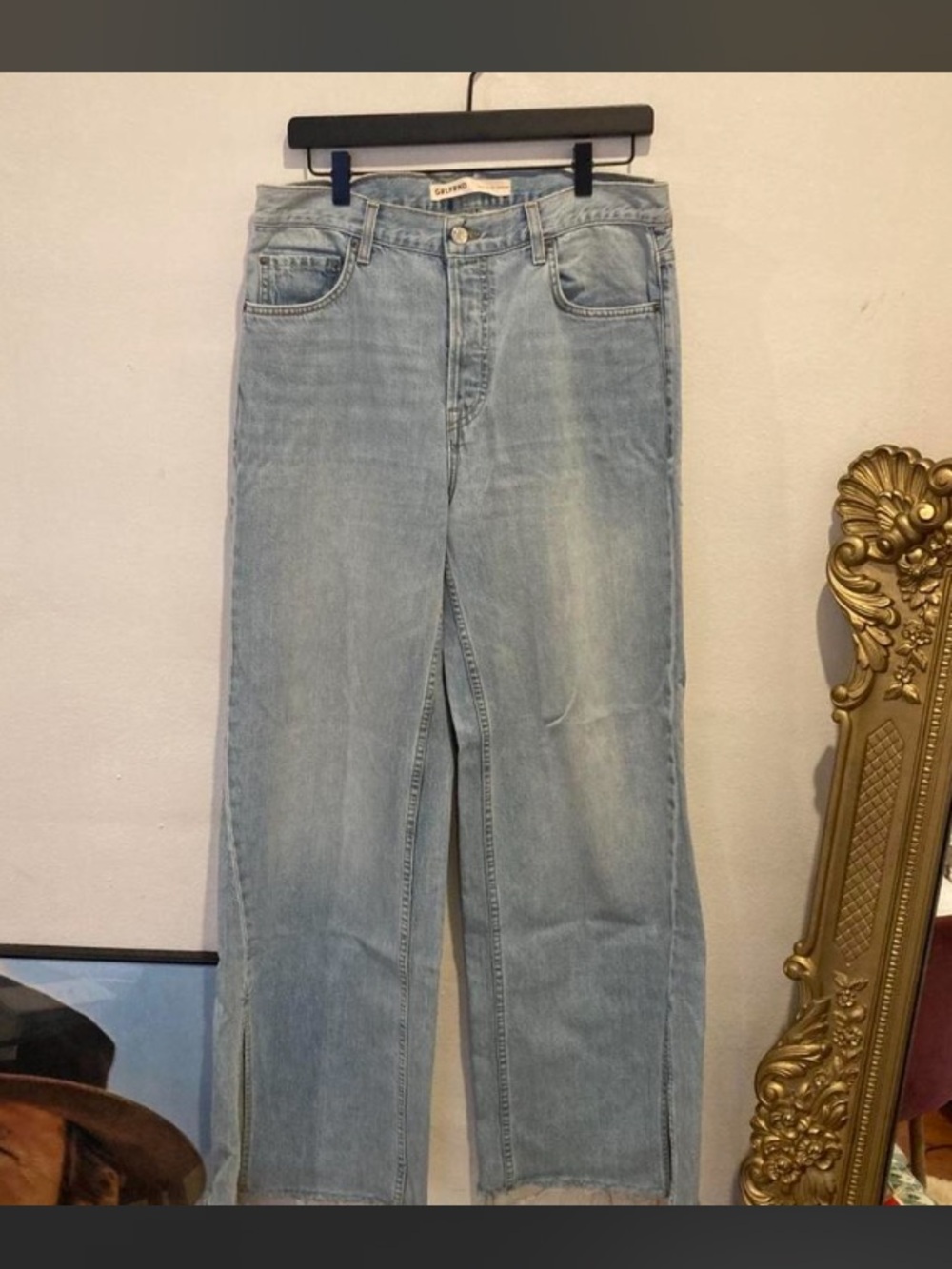 GRLFRND Light Wash Straight Leg Jeans - Classic Denim